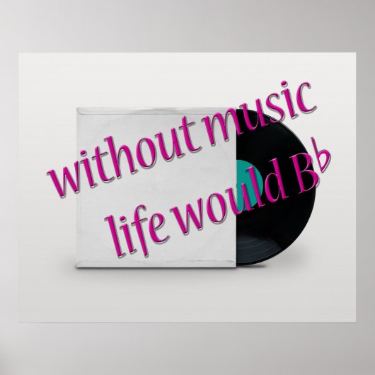 Cool Oldies Music Quote Vinyl Record Poster (Voorkant)