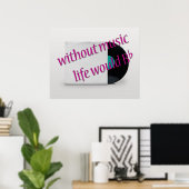 Cool Oldies Music Quote Vinyl Record Poster (Thuiskantoor)