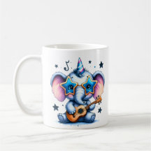 Cool Olifant Muziek Liefhebber Kunst
