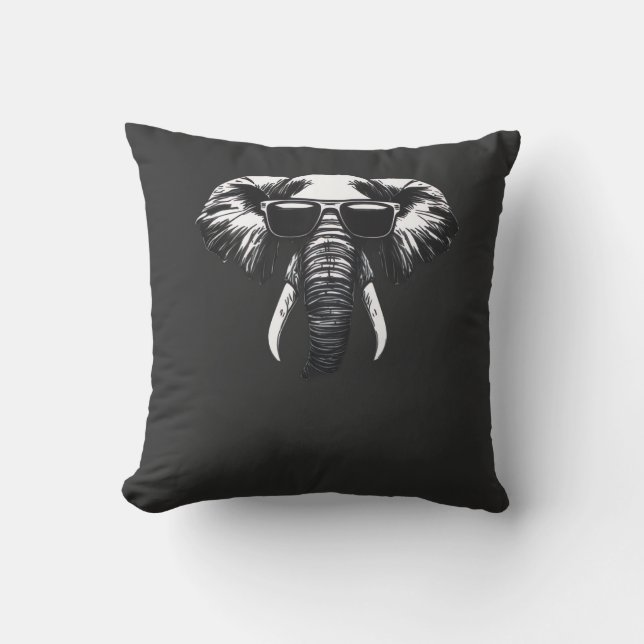 Cool olifant voor extravert , grappig  kussen (Voorkant)