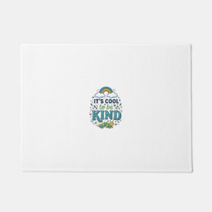 Cool om aardig te zijn Regenboog Rups Shirt Ontwer Deurmat