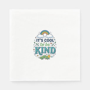 Cool om aardig te zijn Regenboog Rups Shirt Ontwer Servet