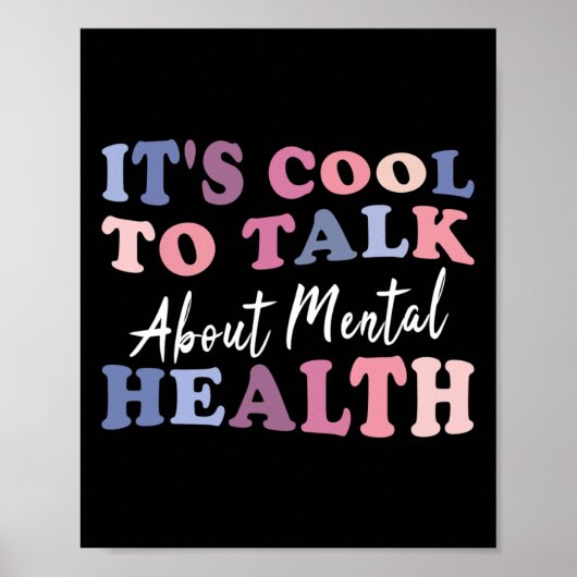 Cool om te praten over mentaal gezondheidsbewustzi poster (Voorkant)