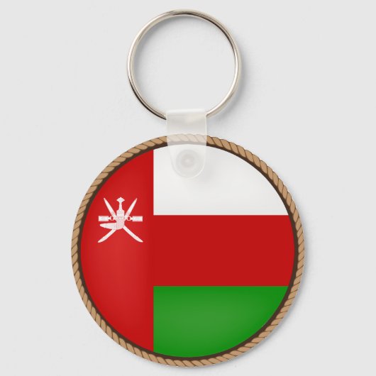 Cool Oman Flag Seal Sleutelhanger (Voorkant)