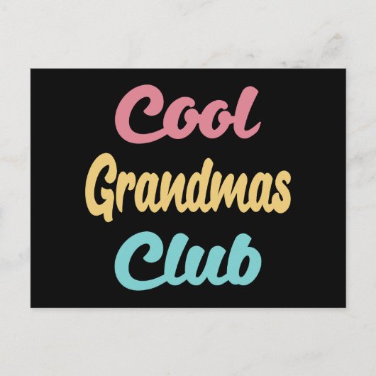 Cool Oma's Club II Briefkaart (Voorkant)