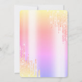 Cool Ombre Glitter Drips 10e verjaardag Kaart (Achterkant)