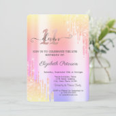 Cool Ombre Glitter Drips 11e Verjaardag Kaart (Staand voorkant)