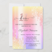 Cool Ombre Glitter Drips 11e Verjaardag Kaart (Voorkant)