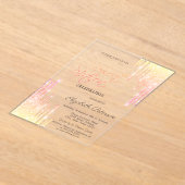  Cool Ombre Glitter Drips Rose Gold  Sweet 16 Acryl Uitnodigingen (Laagn)