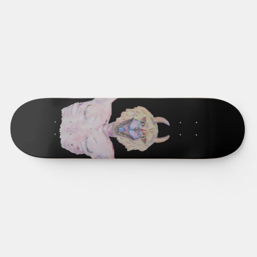 cool on-off afbeelding van demonisch monster persoonlijk skateboard (Horizontaal)