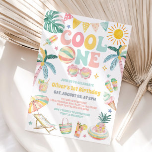 Cool One Beach Party Zomer 1e Verjaardag  Kaart
