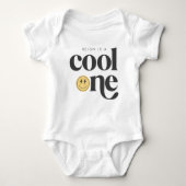 Cool One Boy Groovy Kinderen geruite retro Romper (Voorkant)