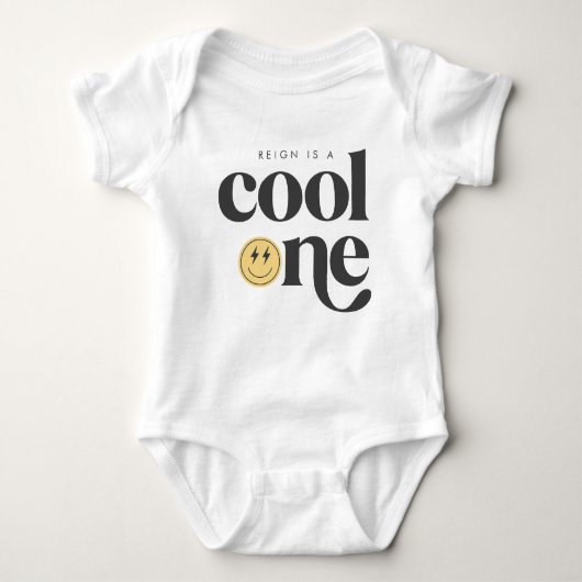 Cool One Boy Groovy Kinderen geruite retro Romper (Voorkant)