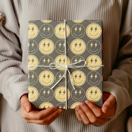 Cool One Boy's First Birthday Checkered Retro Cadeaupapier