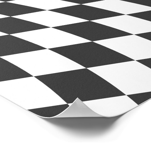 Cool One Boy's First Birthday Checkered Retro Poster (Hoek)