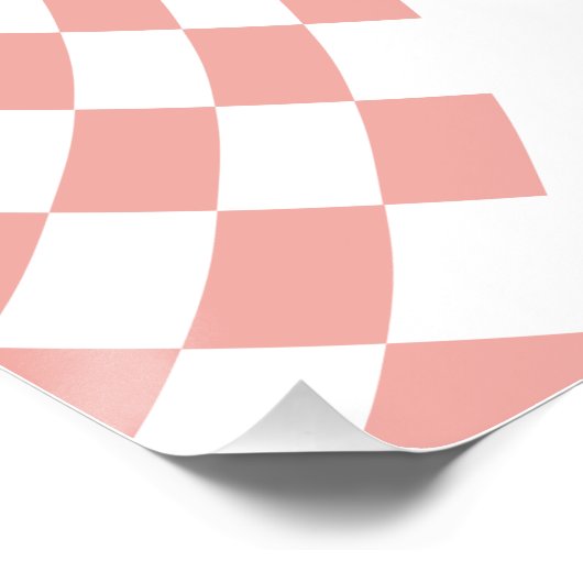 Cool One Girl's First Birthday Checkered Retro Perfect Poster (Hoek)