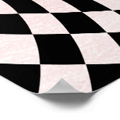 Cool One Girl's First Birthday Checkered Retro Poster (Hoek)