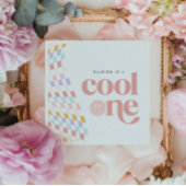 Cool One Groovy Girl's geruite retro Servet