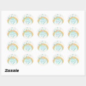 Cool One  Jongen 1e verjaardag Ronde Sticker (Vel)