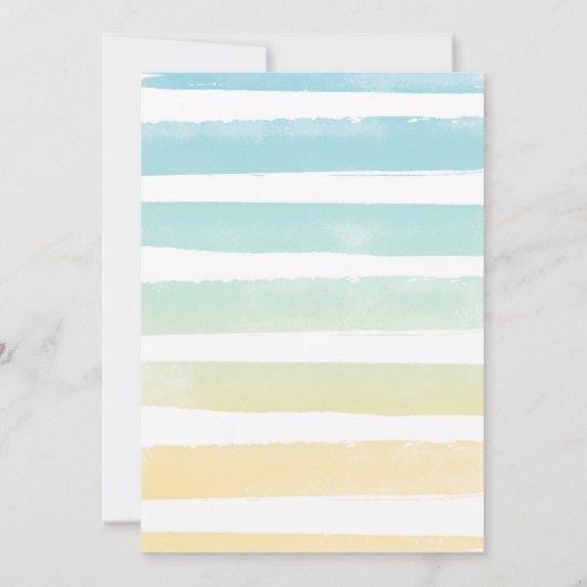 Cool One Pool Party Beach 1e verjaardagsfeestje Kaart (Achterkant)