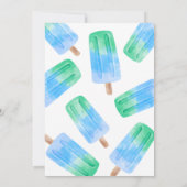 Cool One Popsicle Boy 1st Birthday Kaart (Achterkant)