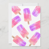 Cool One Popsicle Girl 1e verjaardag Kaart (Achterkant)