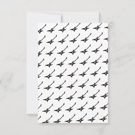 Cool One Rocks Zwart-Wit Verjaardag Bedankkaart (Achterkant)