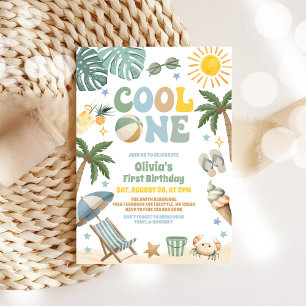 Cool One Summer Beach Party 1e Verjaardag  Kaart