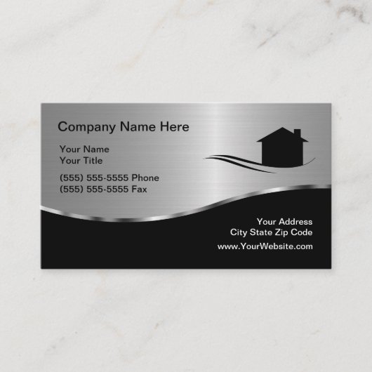 Cool onroerend goed modern design visitekaartje (Voorkant)