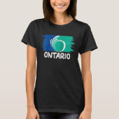 Cool Ontario Flag Raglan Baseball T-shirt (Voorkant)