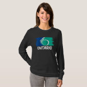 Cool Ontario Flag Raglan Baseball T-shirt (Voorkant volledig)