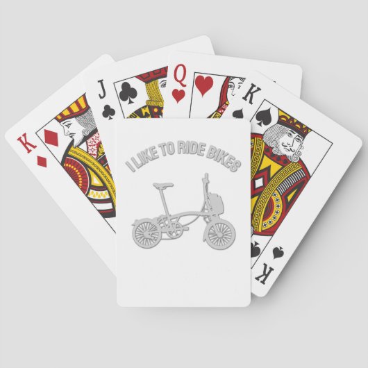 Cool ontwerp - ik vind het leuk om te fietsen pokerkaarten (Achterkant)