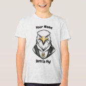 cool ontwerp met Eagle - Born to Fly Tri-Blend Shirt (Voorkant)