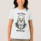 cool ontwerp met Eagle - Born to Fly Tri-Blend Shirt (Voorkant)