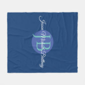 Cool ontwerp personaliseer kind naam & monogram fleece deken (Voorkant (Horizontaal))