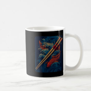 Cool ontwerp van eetstokjes met Koi Karper kostuum Koffiemok