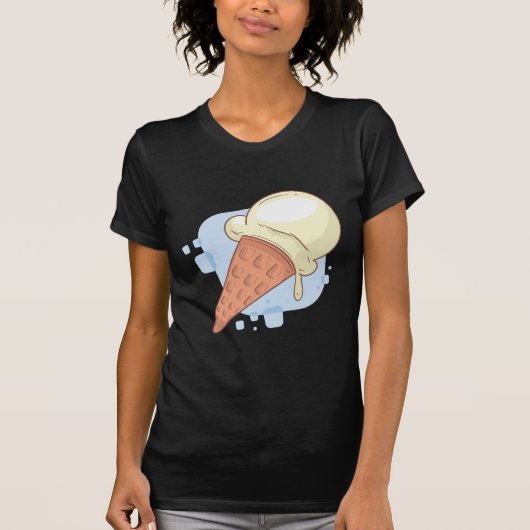 Cool Ontwerp van Vanille Ijs T-shirt (Voorkant)