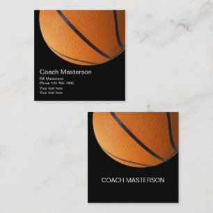 Cool ontwerp voor basketbalcoach vierkante visitekaartje
