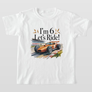 Cool Ontwerp voor Verjaardag van Raceauto voor 6 J T-shirt