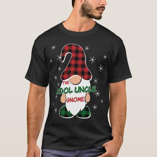Cool oom Gnome Buffalo Pset Matching Kerstmis T-shirt (Voorkant)