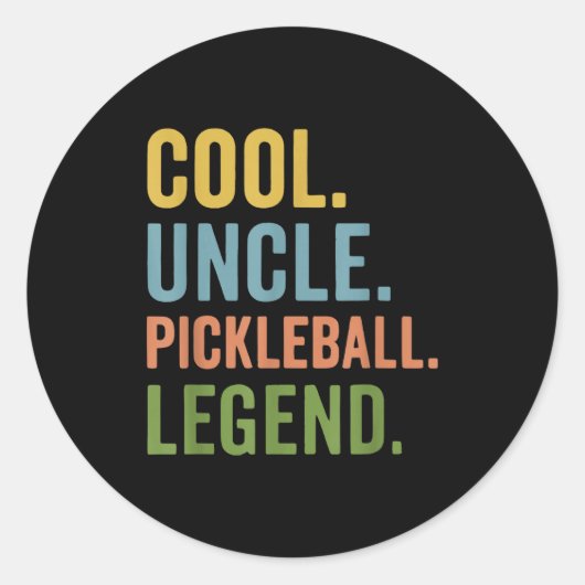 Cool oom pickleball legende  ronde sticker (Voorkant)