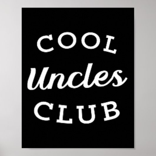 Cool Ooms Club Beste Oom Ever Grappige Vaders Dag Poster (Voorkant)