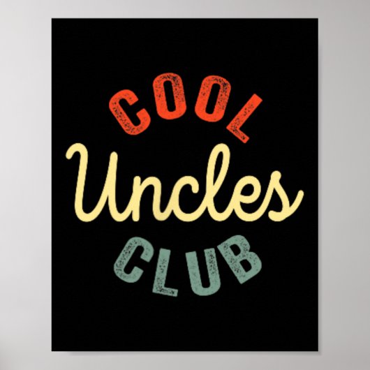 Cool Ooms Club Beste Oom Ever Grappige Vaders Dag Poster (Voorkant)