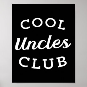 Cool Ooms Club Beste Oom Ever Grappige Vaders Dag Poster