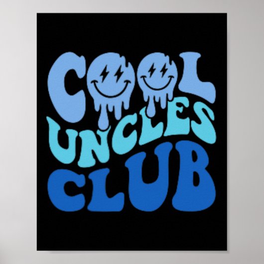 Cool Ooms Club Beste Oom Ever Grappige Vaders Dag Poster (Voorkant)