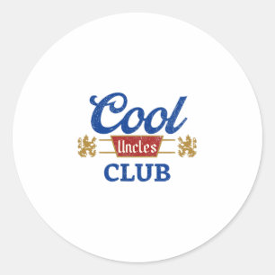 Cool Ooms Club Beste Oom Ooit Grappig Pocket Fath Ronde Sticker