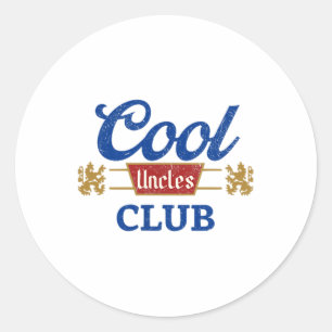 Cool Ooms Club Beste Oom Ooit Grappig Pocket Fath Ronde Sticker
