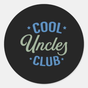 Cool Ooms Club Beste Oom Ooit Grappig Pocket Fath Ronde Sticker