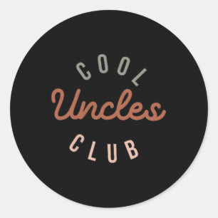 Cool Ooms Club Beste Oom Ooit Grappig Pocket Fath Ronde Sticker