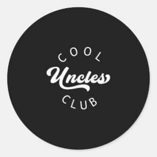 Cool Ooms Club Beste Oom Ooit Grappige Pocket Ronde Sticker